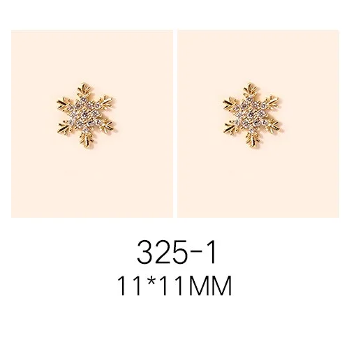 10pcs Alloy Zircon Flower Drop Snow Nail Art Crystals Nail Jewelry Rhinestone Nails Accessories Supplies Nail Decorations Charms