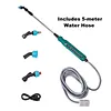 31 Inch Battery Powered Sprayer Wand Rechargeable Electric Sprayer Telescopic Wand with Hose 3 Mist Nozzles for Lawn and Garden