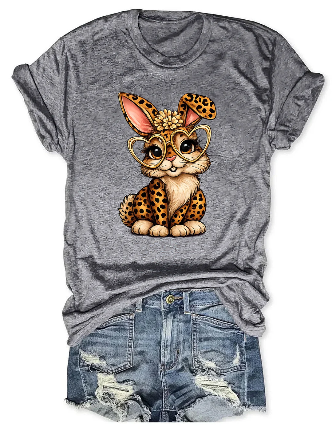 Easter Leopard Bunny T-shirt