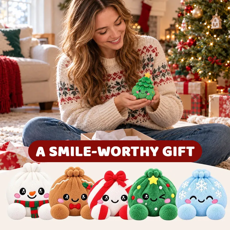 Christmas dumpling plush gift scene