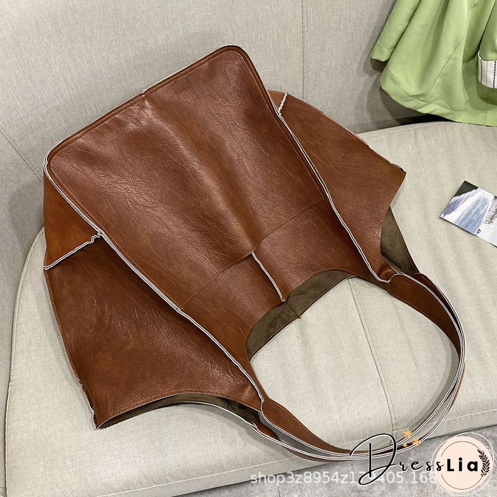 Brown Leather Womens Tote Bags School Handbags