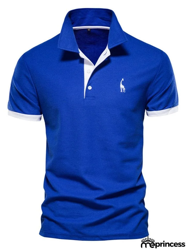 Men's Casual Slim Fit Short Sleeve Polo Shirt