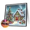 (US Local)4pack Xmas House-Crystal Rhinestone Diamond Painting(30x30cm)