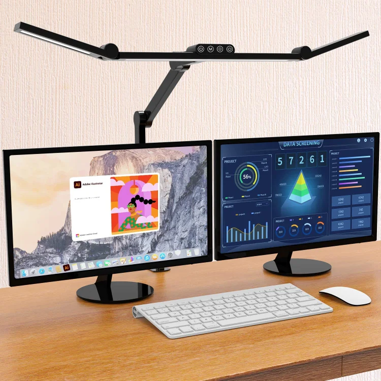 Three Head Desk Office Lamp 