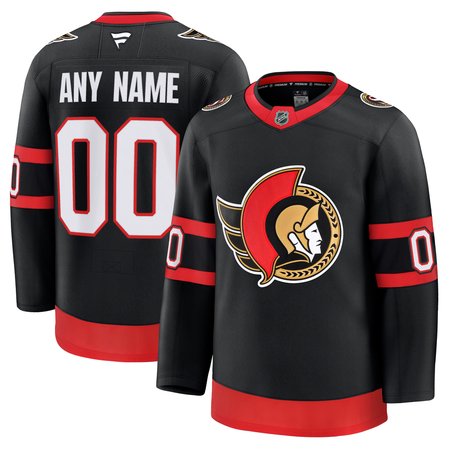 Men's Ottawa Senators  Black Home Premium Custom Jersey