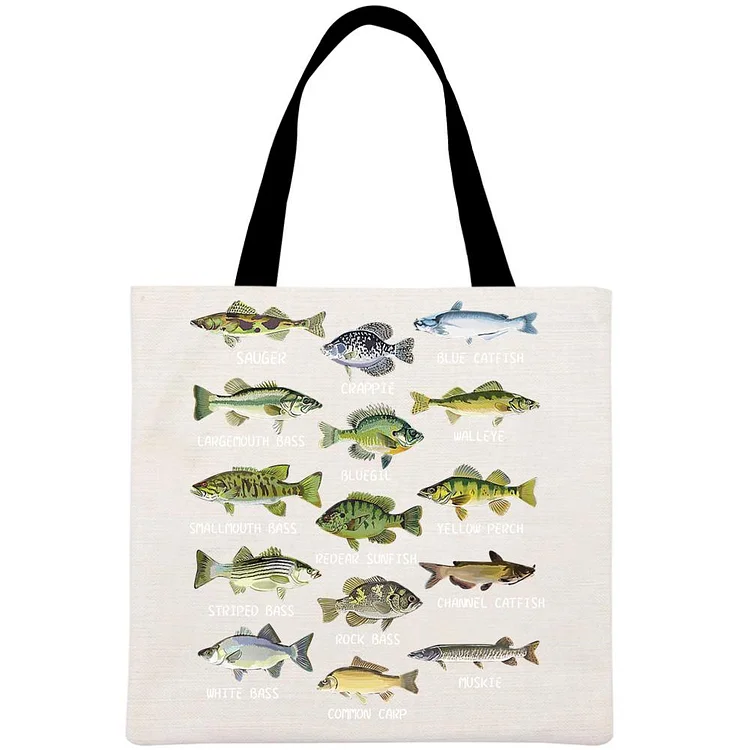 Kids Fish Species Biology Types Of Freshwater Fish Printed Linen Bag-Annaletters