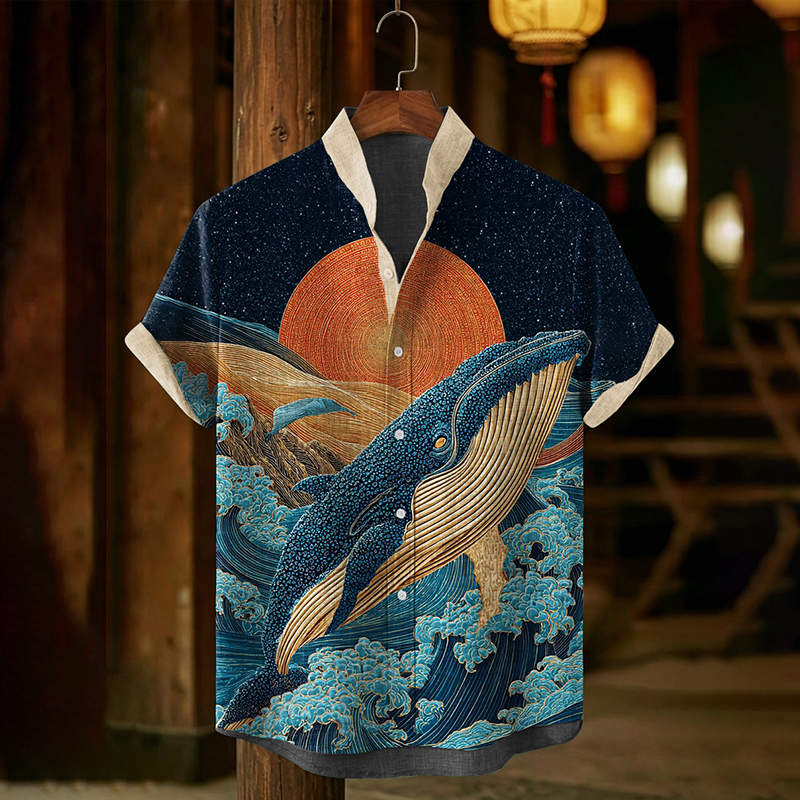Retro Japanese Print Shirt elevenforest