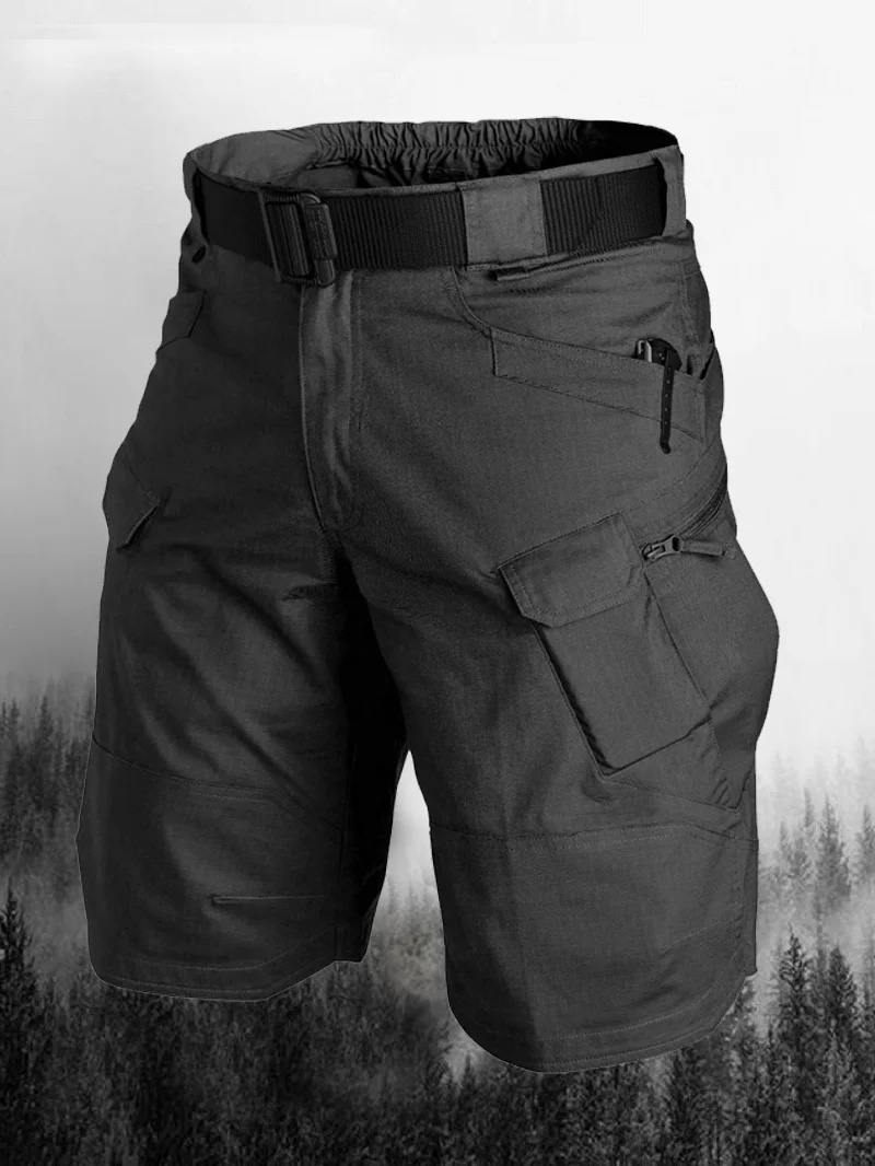 Men's Multi-Pockets Solid Color Cargo Pants Shorts