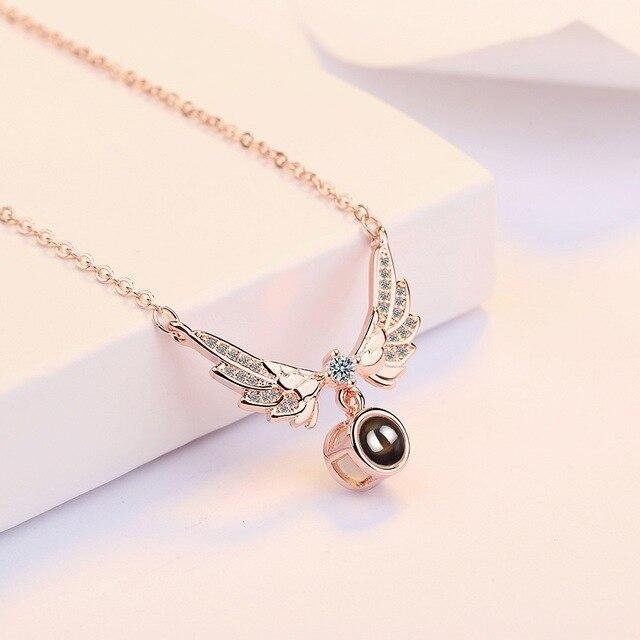 100 languages I love you Projection Necklace-Mayoulove
