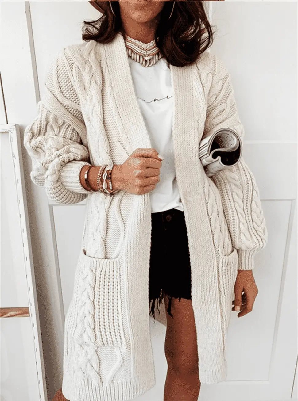  thdmladies Cashmere Warm Knitted Cardigan thedmladies