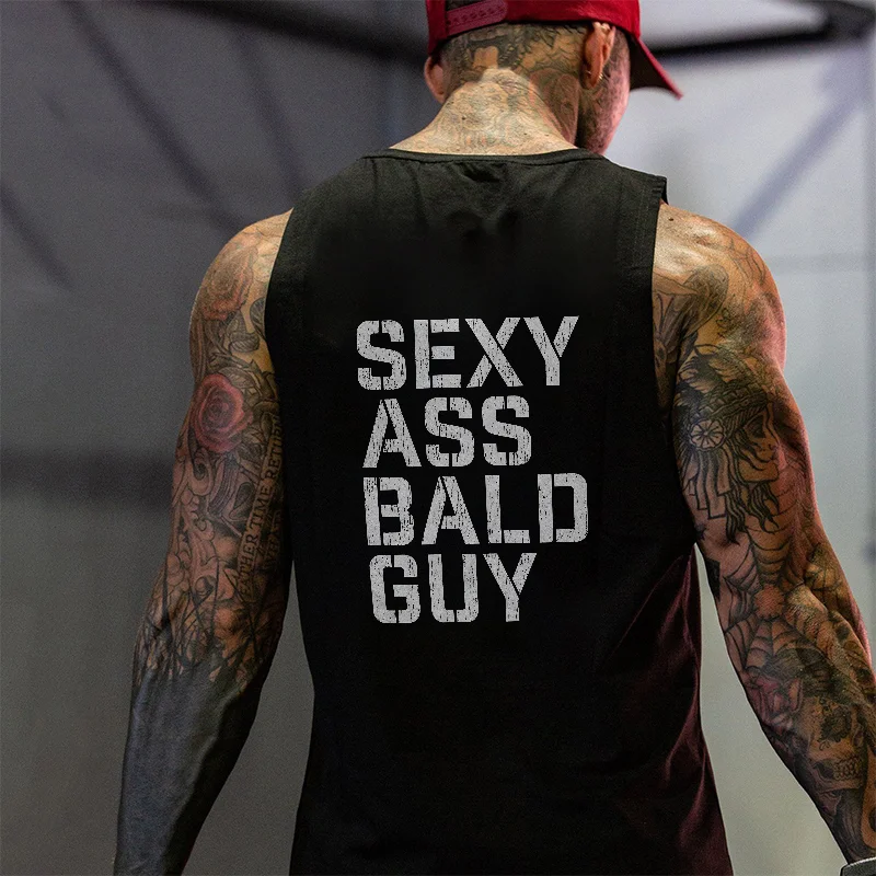 Sexy Ass Bald Guy Printed Vest -  