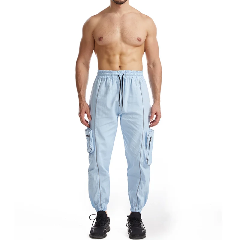 Workwear outdoor sports night running reflective trousers