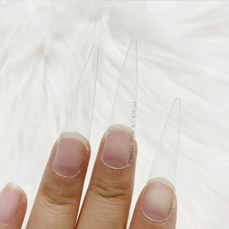 100pcs Extra Long Stiletto False Nail Tips Acrylic Press on Coffin Half Cover Fake Finger UV Gel Quick Building Mold Manicures-Nail Inspo