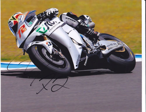 MotoGP YUKI TAKAHASHI Signed SCOT HONDA Colour Photo Poster painting