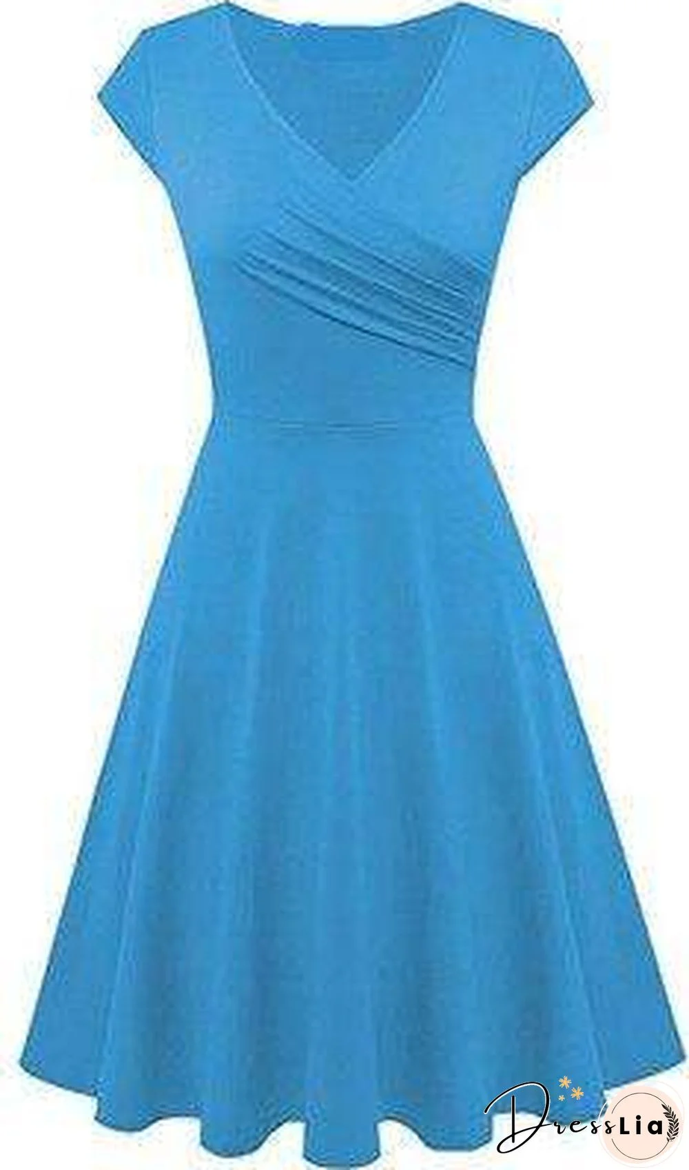 Summer Dress Women New Green 16 Colors Pleated Dresses Black Plus Size V Neck Fashion Slim Clothing Vestidos Feminina CX800