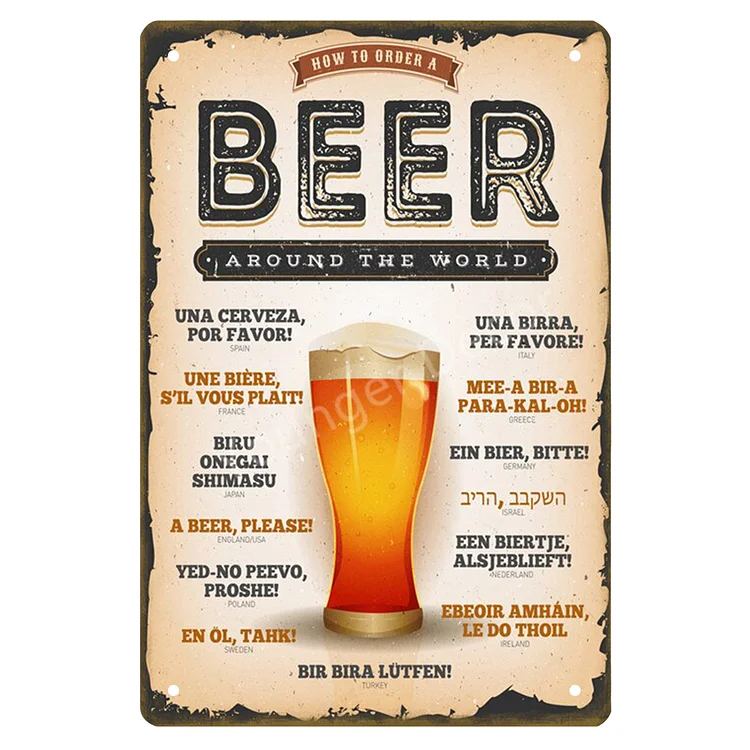 Drinks Beer - Vintage Tin Signs/Wooden Signs - 7.9x11.8in & 11.8x15.7in