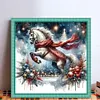Leaping White Horse-11CT Stamped Cross Stitch 40*40cm/15.75*15.75in tapestrymarket