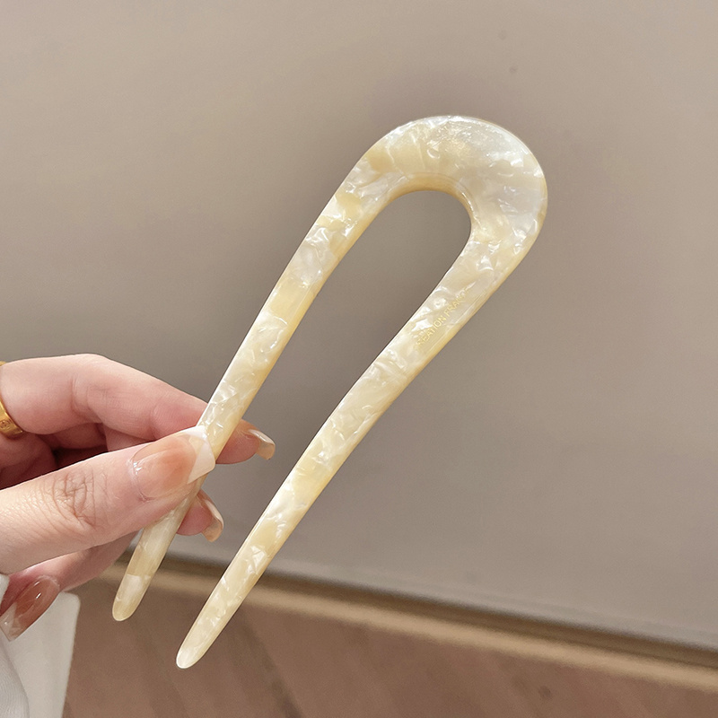 1pc Vintage U Shaped Hairpin Acetic Acid Hair Fork Barrettes Chignon Bun Hair Stick Headwear Hair Accessories