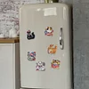 (US Only)6pcs 2D Flat Acrylic Independence Day Cat DIY Diamond Painting Fridge Magnets