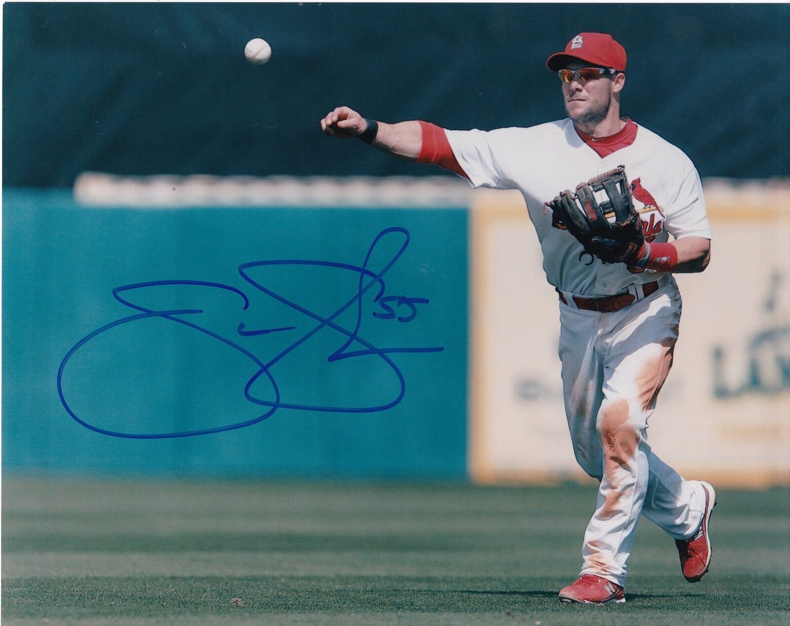 SKIP SCHUMAKER ST. LOUIS CARDINALS ACTION SIGNED 8x10