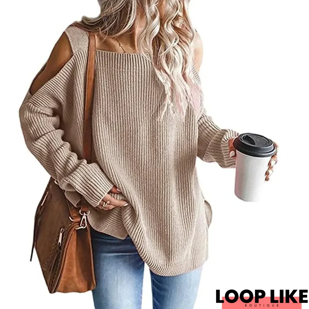 Knitted Sweater Best Selling Long Sleeve Plus Size Strapless Sweater