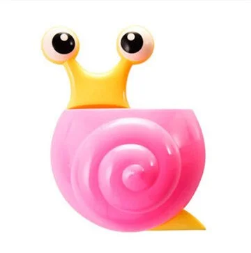 1pc New Arrival Toothbrush Holder Cute Cartoon Sucker Hook Toothbrush Holder Snail Bathroom Accessories toothbrush case