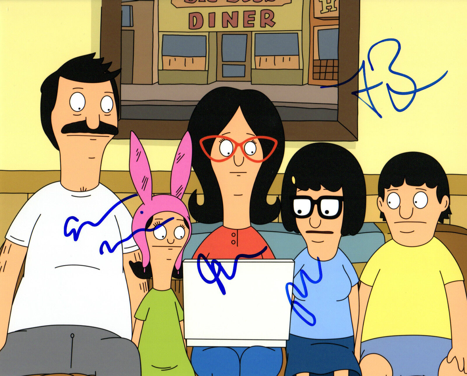 Bob's Burgers * MINTZ-ROBERTS-MIRMAN-BOUCHARD * Cast Signed 8x10 Photo Poster painting MH1 COA