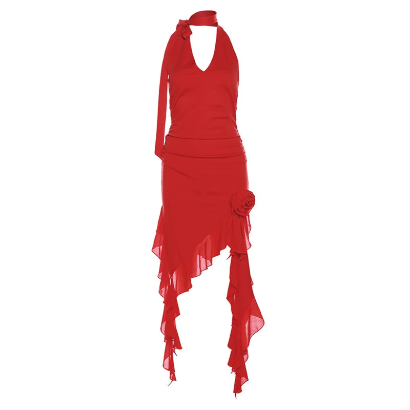 Toloer Toloer Spring And Summer Women's New Fashion Pure Color Sexy Back Slim Neck Dress-Outfit Ideas