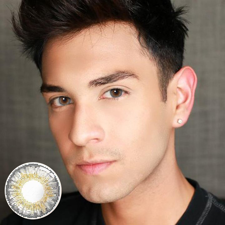 Men's 3 Tone GRAY Colored Contacts