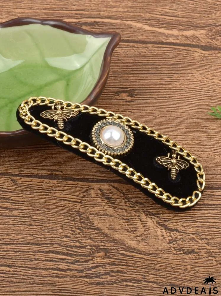 Bee & Chain Decor Hair Clip