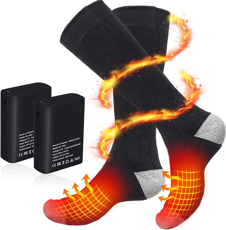 Electric Battery-Operated Rechargeable Self-Heating Heated Socks For Men And Women