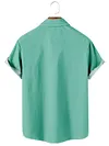 Casual Hawaiian Coconut Guitar Stitching Men's Large Shirt
