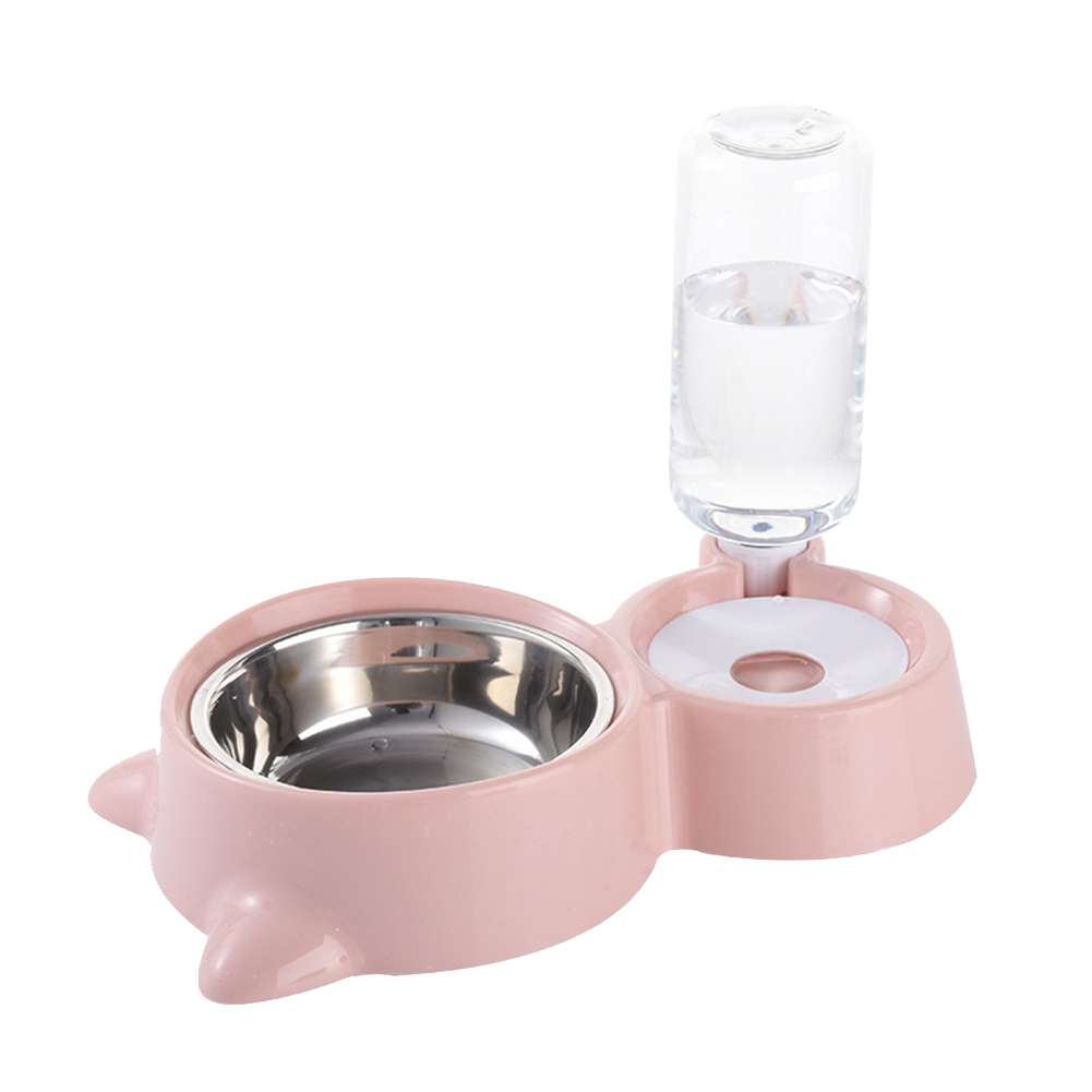 

Stainless Steel Pet Bowl Automatic Cat Dog Feeder Bowls Water Dispenser, Pink, 501 Original