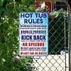 Hot Tub Rules - Vintage Metal Signs - 30*40cm - Warning