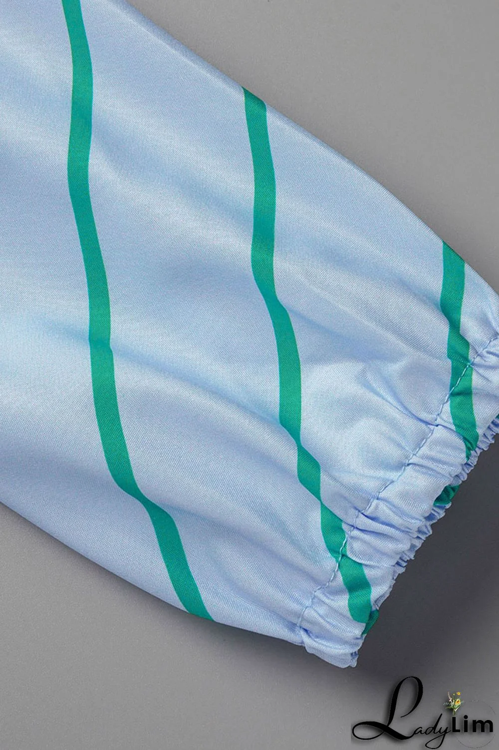 Pink Fashion Striped Print With Belt Turndown Collar Shirt Dress