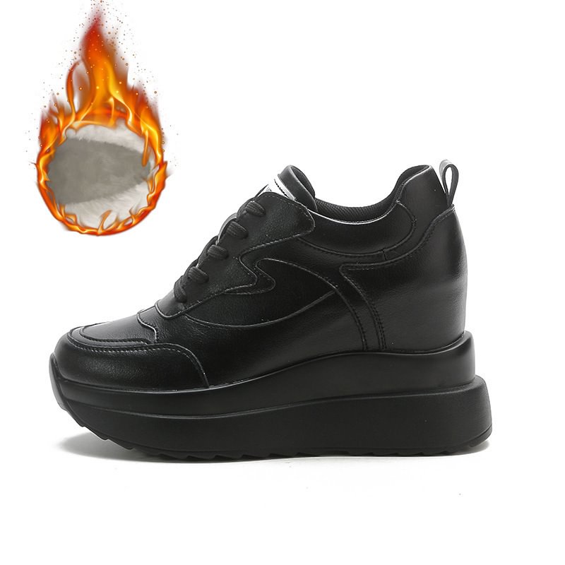 New 10cm High Casual Shoes For Women With Thick Soles And Plush To Keep Warm-PABIUYOU- Women's Fashion Leader