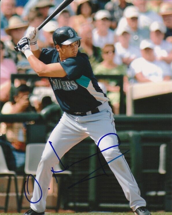 OSWALDO NAVARRO SIGNED SEATTLE MARINERS 8x10 Photo Poster painting! Autograph