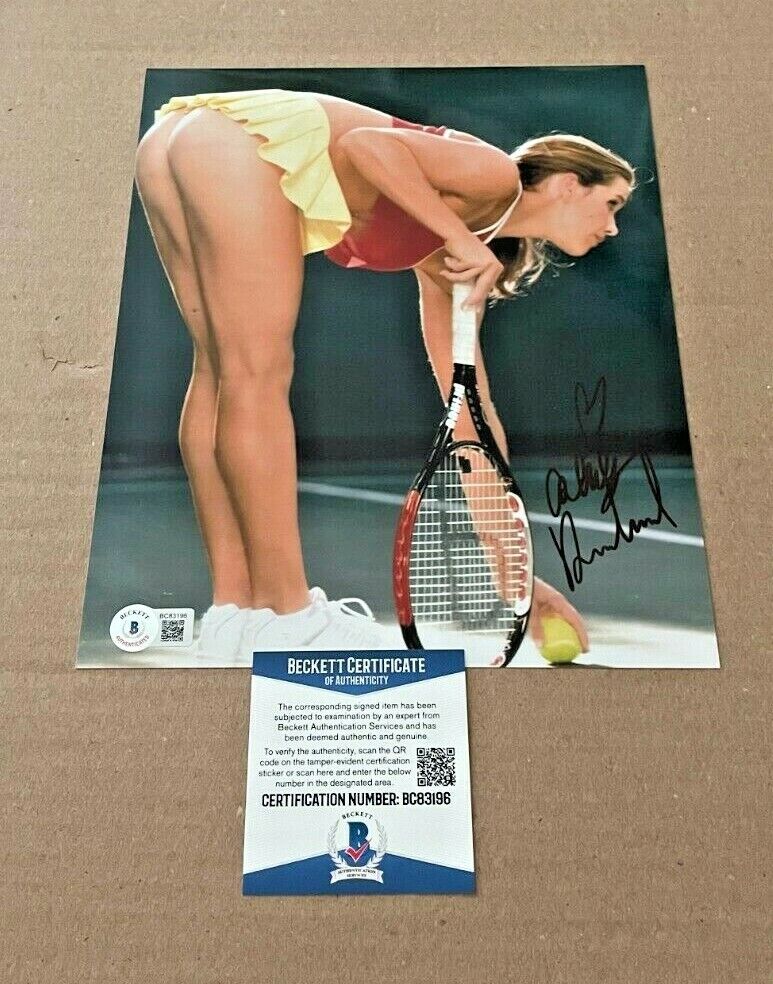 ASHLEY HARKLEROAD SIGNED PLAYBOY 8X10 Photo Poster painting BECKETT CERTIFIED TENNIS #7