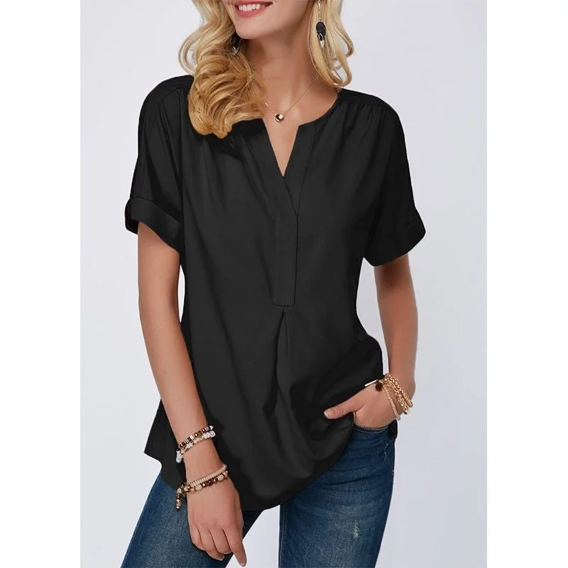 Women's Thin Chiffon Solid Color Shirt