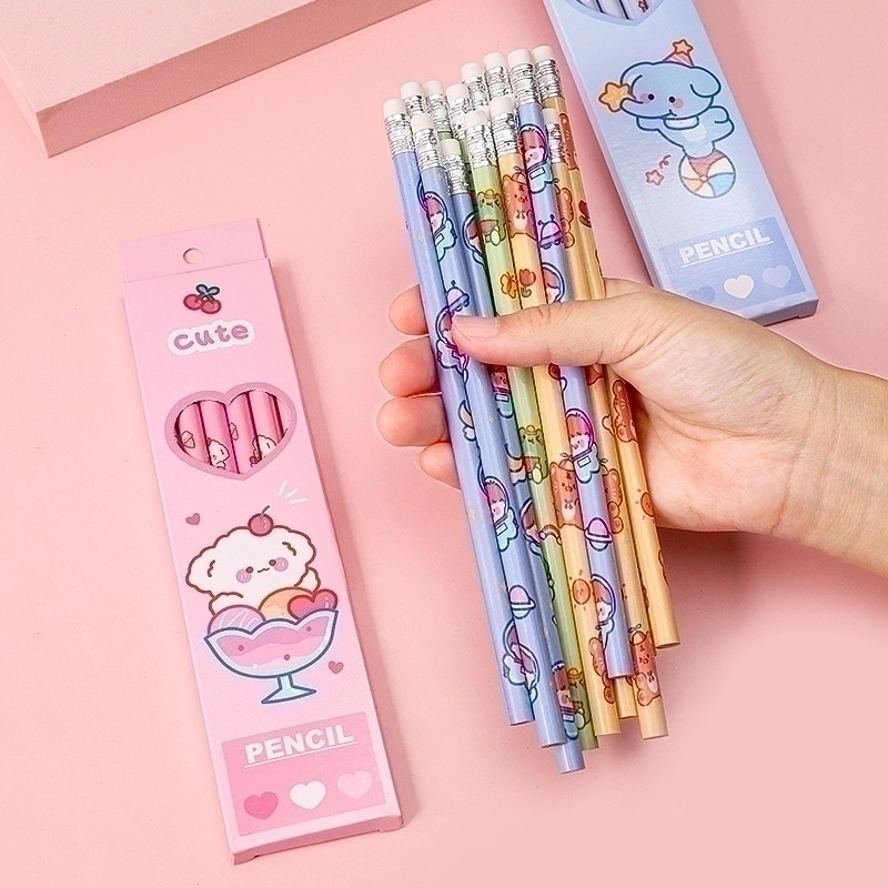 1 Set Animal Letter Learning Daily Wood Casual Minimalist Pencil