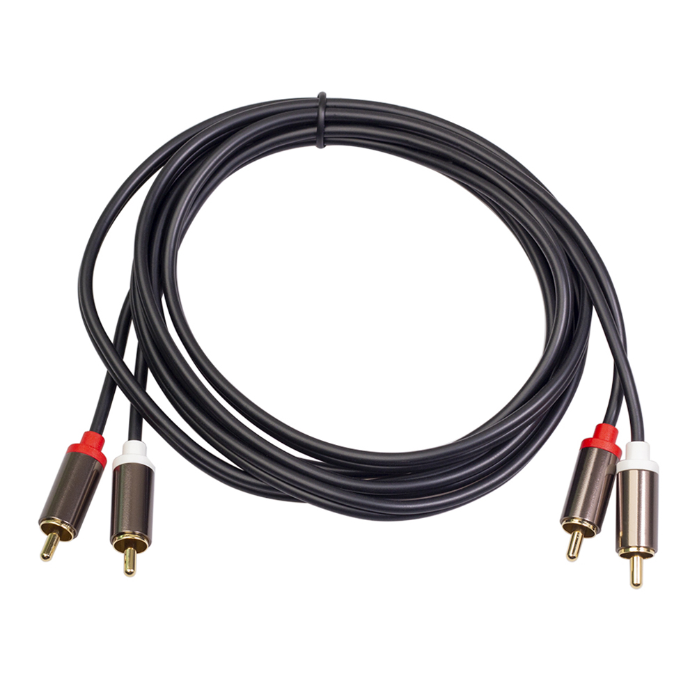 

2 RCA to 2 RCA Cable Male to Male Audio Cord for TV Amplifier CD Soundbox, 3m, 501 Original