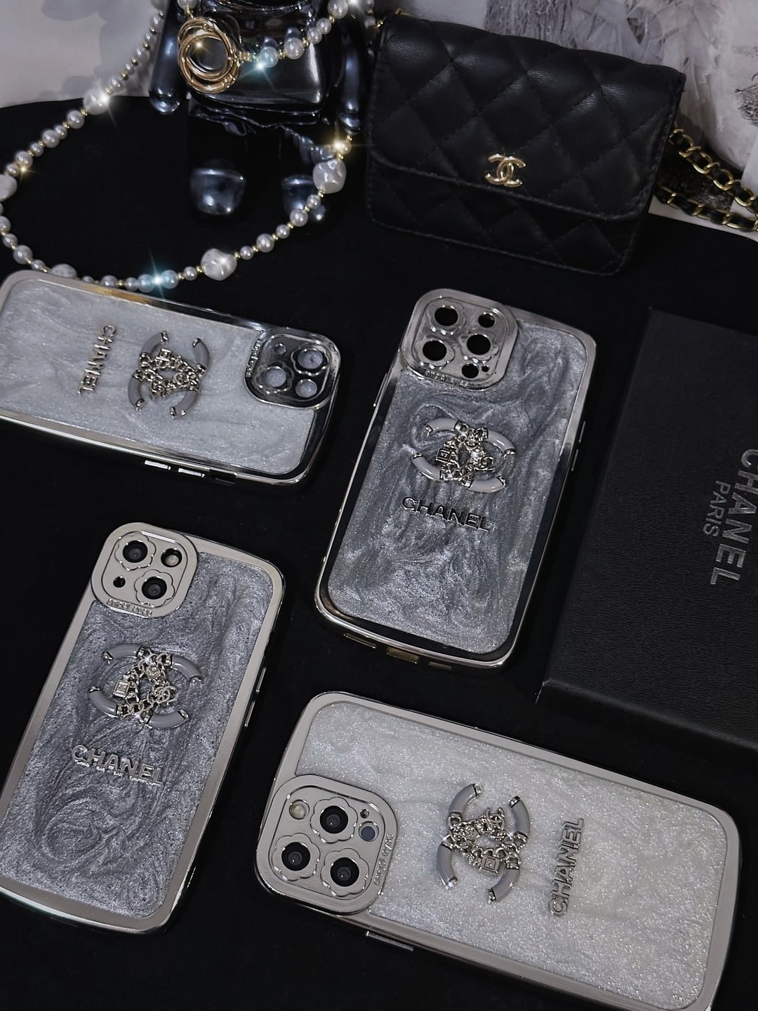 Luxurious Chanel Electroplated Mobile iPhone Case Protective Cover