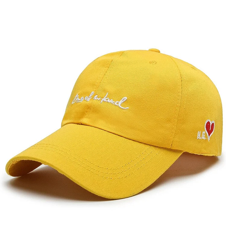 Women Heart Letter Embroidered Baseball Cap Summer Men Solid Snapback Unisex Sunhat Autumn Sports Hip Hop Baseball Hat Casquette