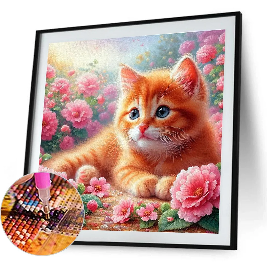 Diamond Painting - Full Round Drill - Cat(Canvas|Canvas|40*40cm)