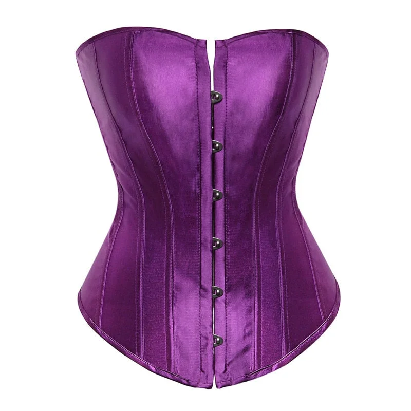 Sapubonva Overbust Corset Plus Size Sexy Corselet Corsets and Bustiers Tops Red Black Pink Purple White Gothic Lingerie Women