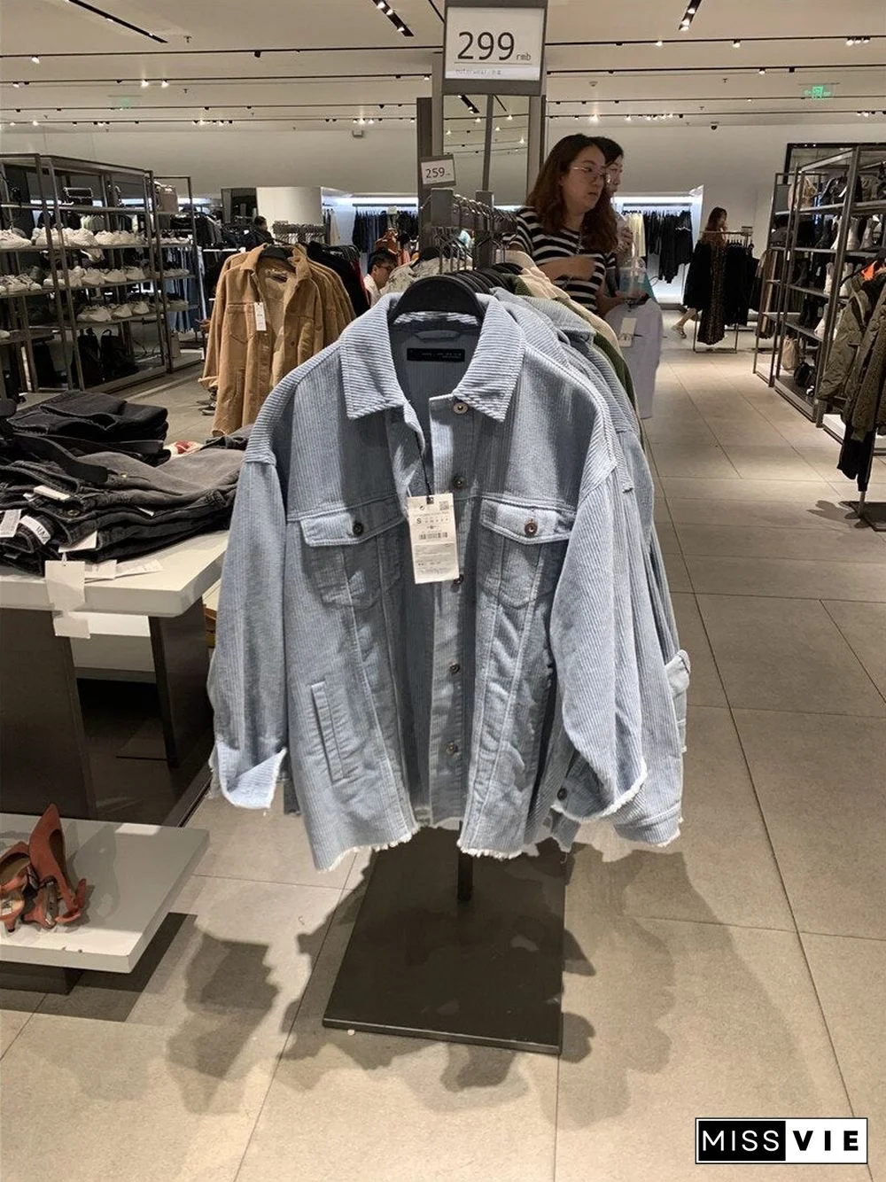 New Women Vintage Green Blue Warm Corduroy Jacket Coat Casual Boyfriend Loose Outwear Tops Female Abrigos Mujer Invierno