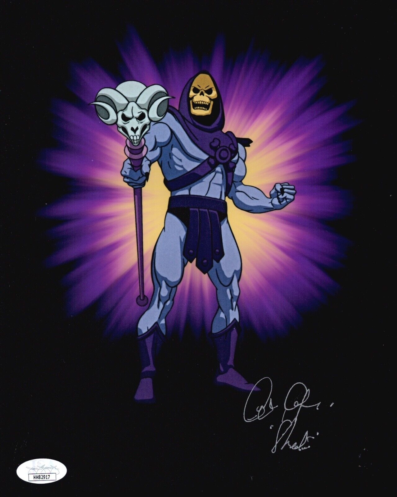 ALAN OPPENHEIMER Signed SKELETOR 8x10 Photo Poster painting Masters Of The Universe JSA COA Cert