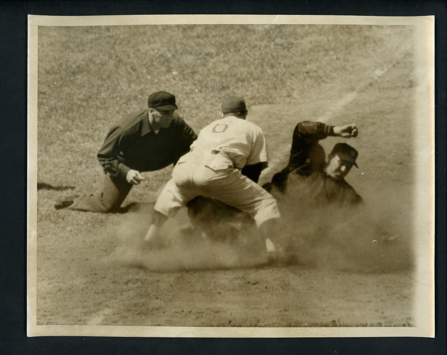 Jim Hearn Bill Serena Augie Donatelli 1952 Type 1 Press Photo Poster painting Giants Cubs