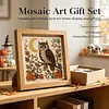 Moon & Owl Glass Mosaic DIY Craft Kit &ndash; Framed Halloween Wall Art