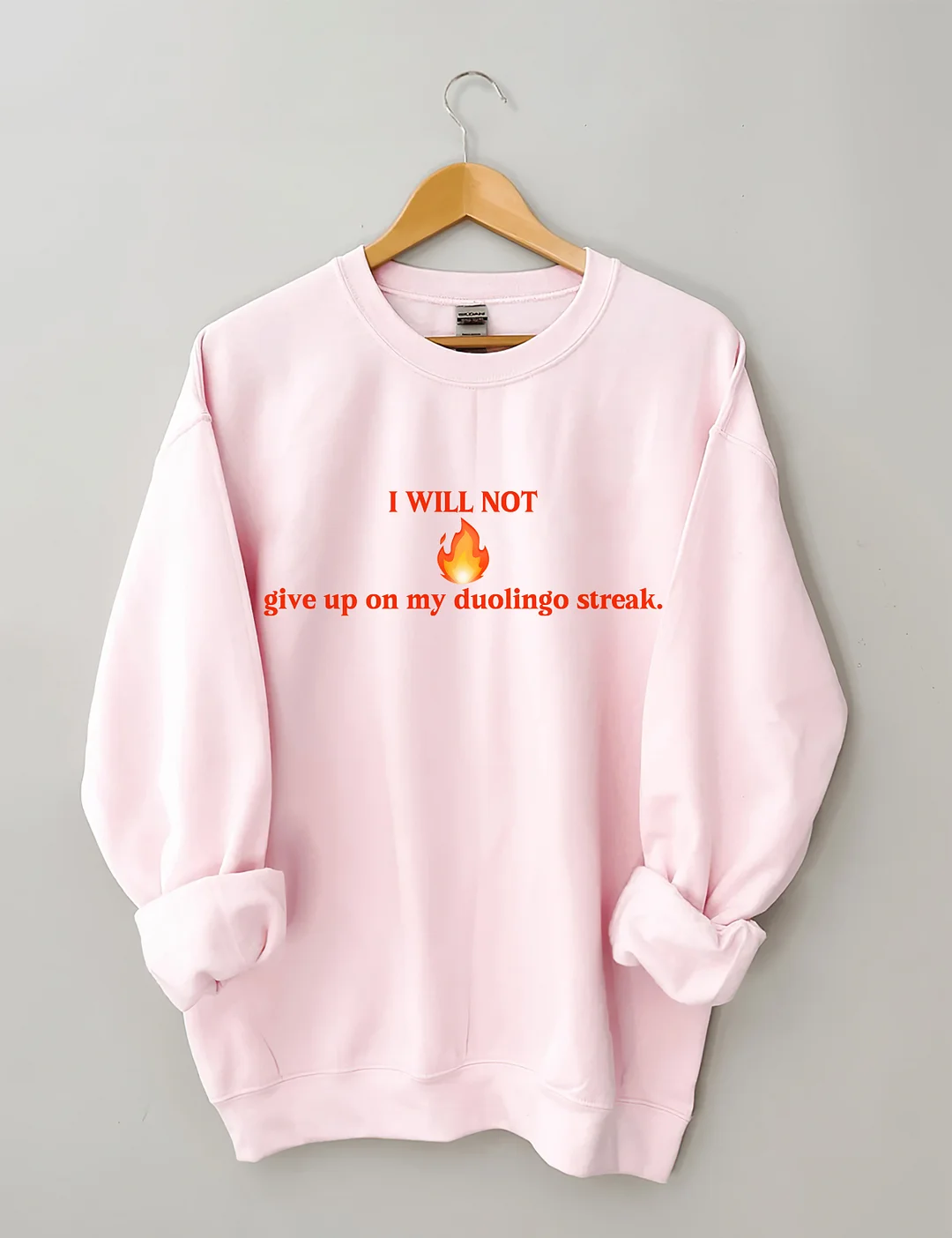 I Will Not Give Up On My Duolingo Streak Sweatshirt